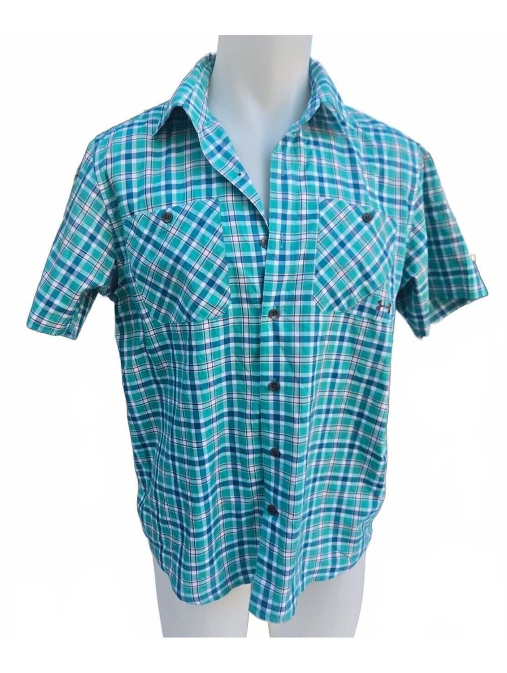 Under Armour Men's  Plaid Button-Up Shirt, Size Large